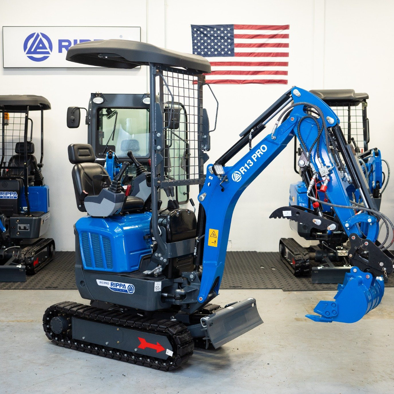 RIPPA R13 MINI EXCAVATOR, KUBOTA D722, 2 YEAR PARTS WARRANTY INCLUDED