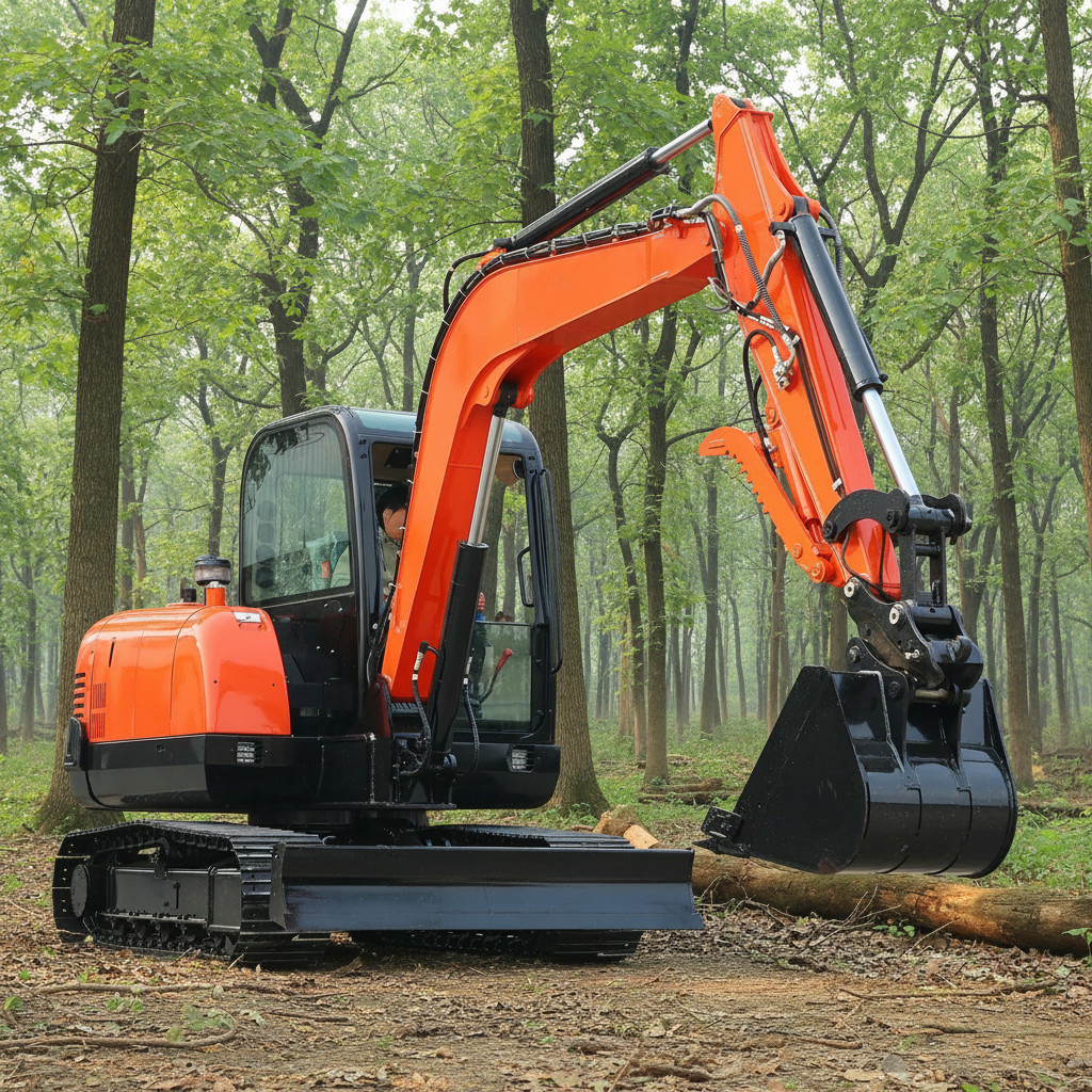 NEW 6 Ton Mini Excavator Yanmar Engine Cab Digger Multi Attachments USA Stock
