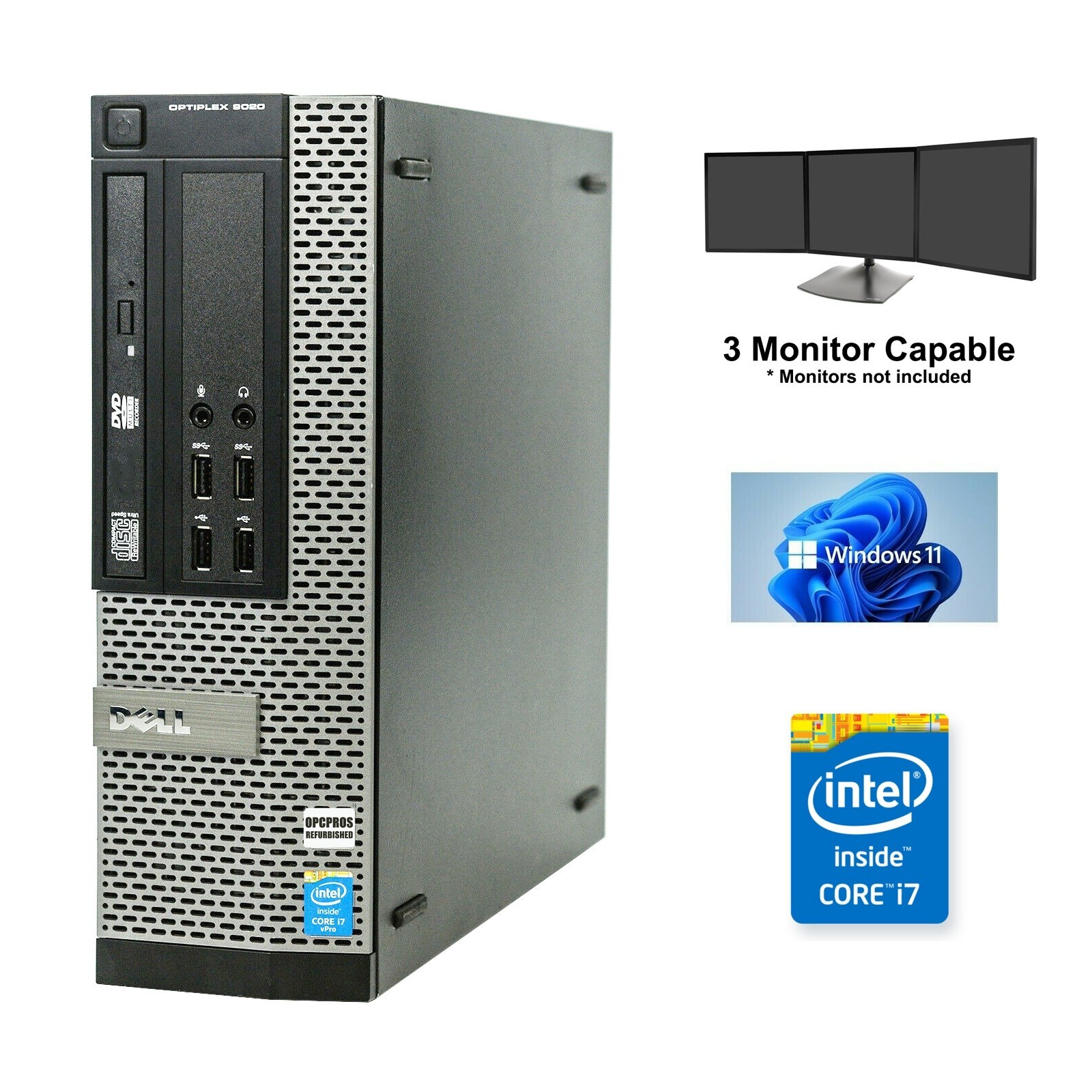 Dell OptiPlex 9020 SFF Core i7 16GB Ram 1TB SSD Windows 11 Computer Desktop WIFI