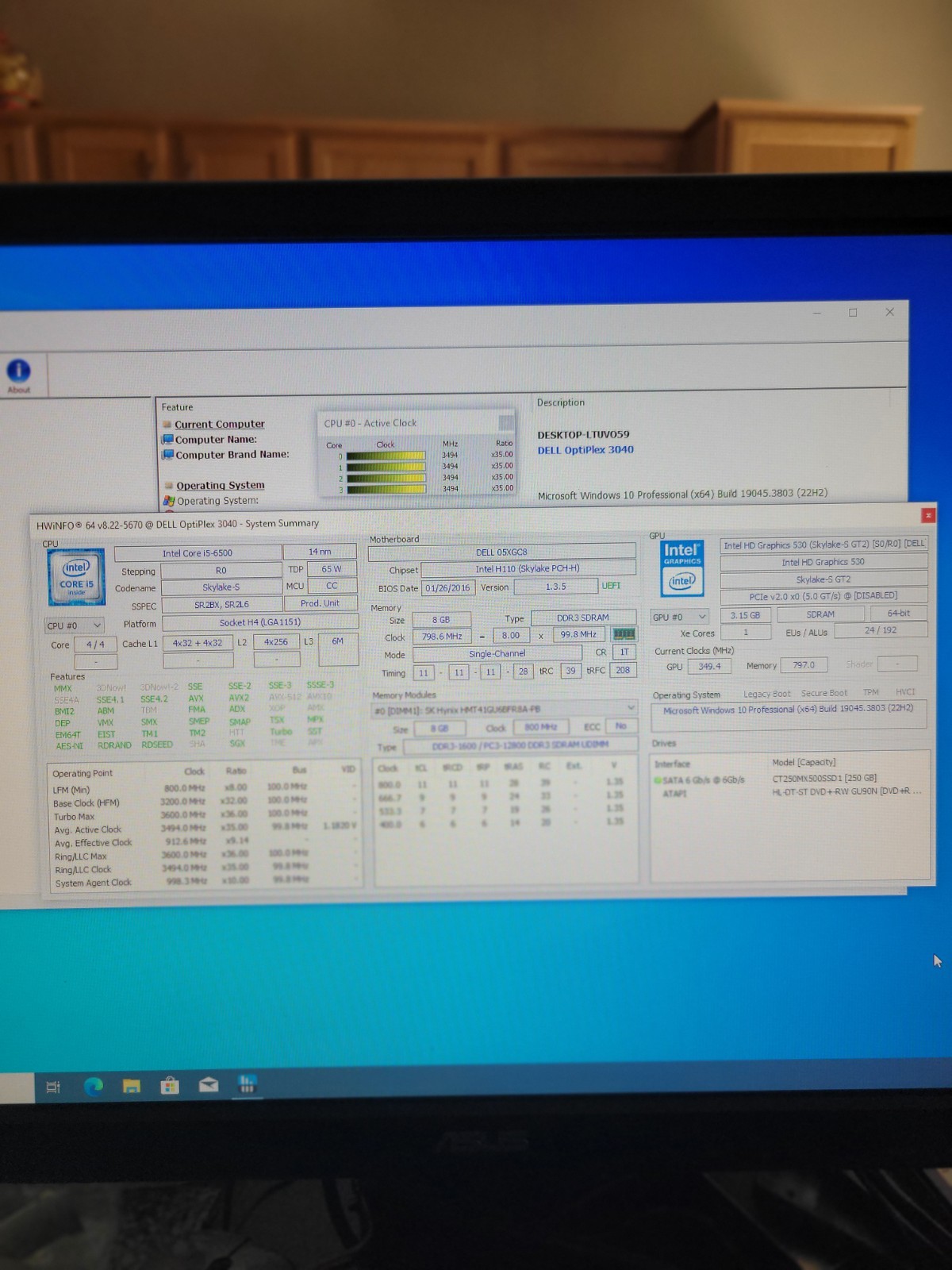 Dell Optiplex 3040 i5-6500 8GB Ram, 500gb HDD Windows 10 Pro fully stress tested