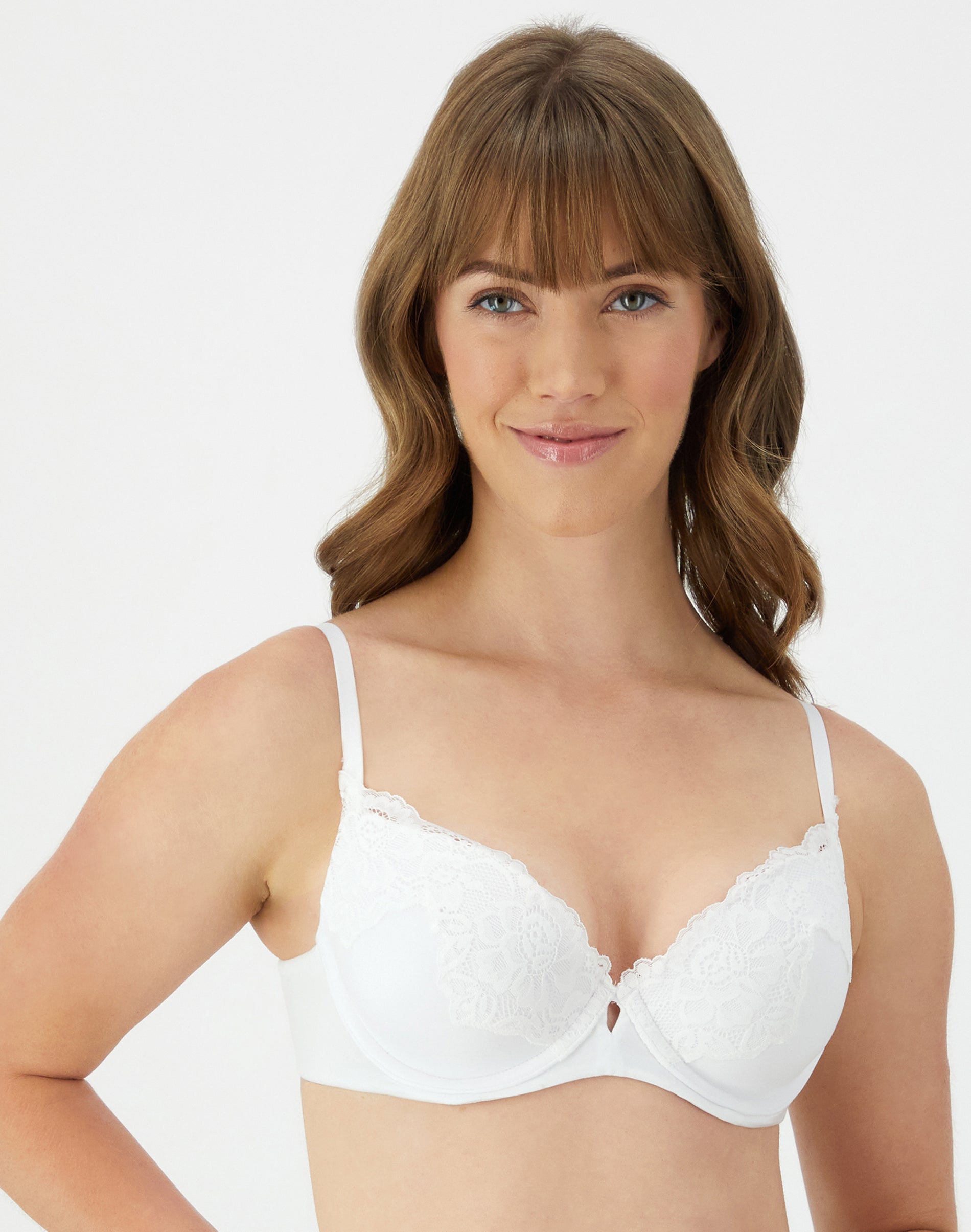 Maidenform Comfort Devotion Your Lift Underwire Bra, Convertible Straps White 40C Women’s