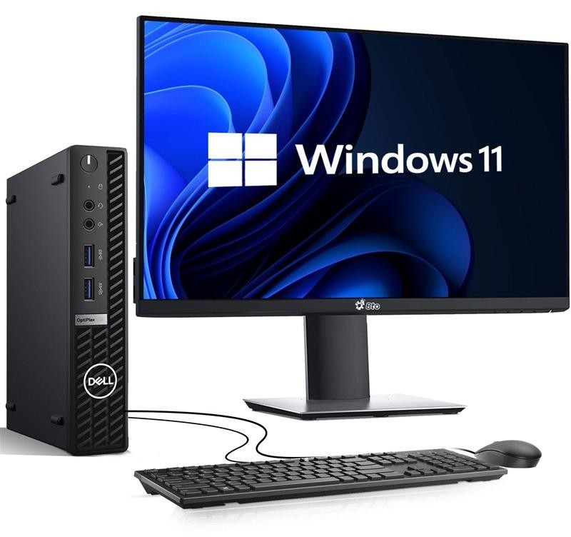 Dell 7010 Tiny PC Intel i5-13th 16GB RAM 2TB SSD New 24″ LED Built-in WiFi Win11