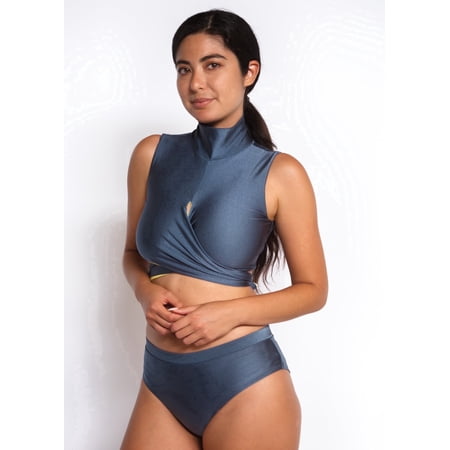 SISHawaii – Sky Queen, Swim Crop-Top Bikini in Ocean Blue (Women’s)