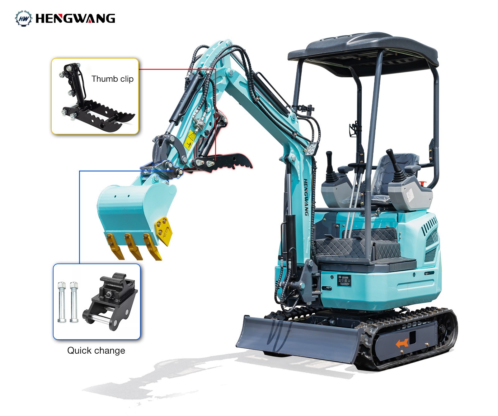 Free shipping from US Mini Excavator Crawler 1 Ton Excavator 13.5 HP  B&S EPA