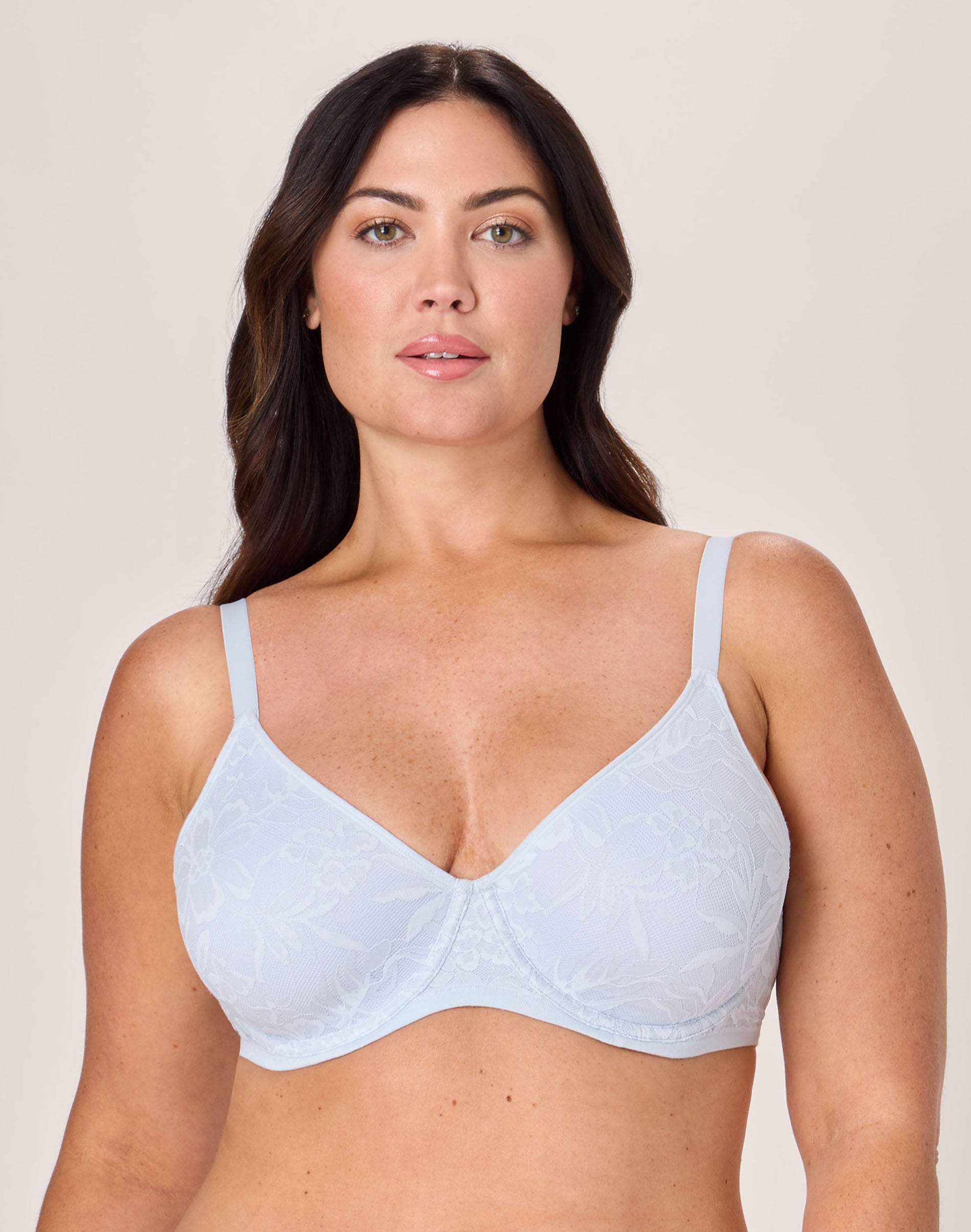 Bali Breathe Cotton Modal Lace Underwire Bra Salty Pepper Grey 36C Women’s