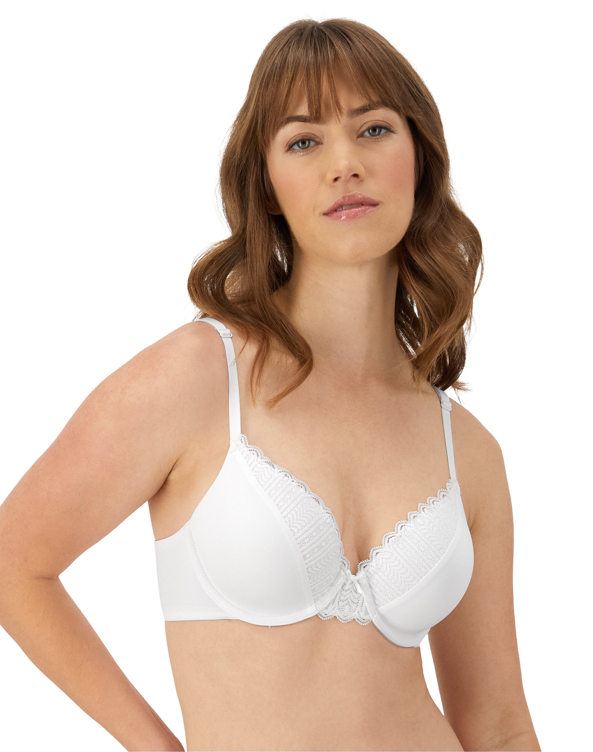 Maidenform Comfort Devotion Convertible Underwire Bra, Full Coverage White 38D Women’s