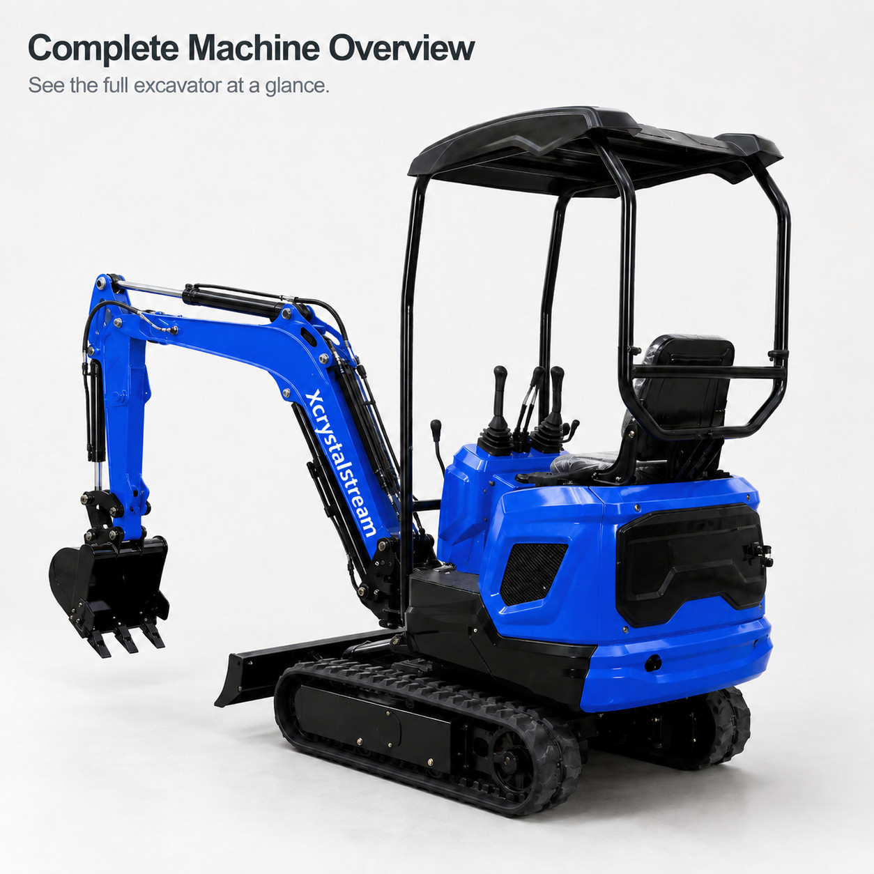 2026 Blue X-ultimate XII 1T capacity small excavator. 1T 13.5 HP B&S EPA Engine