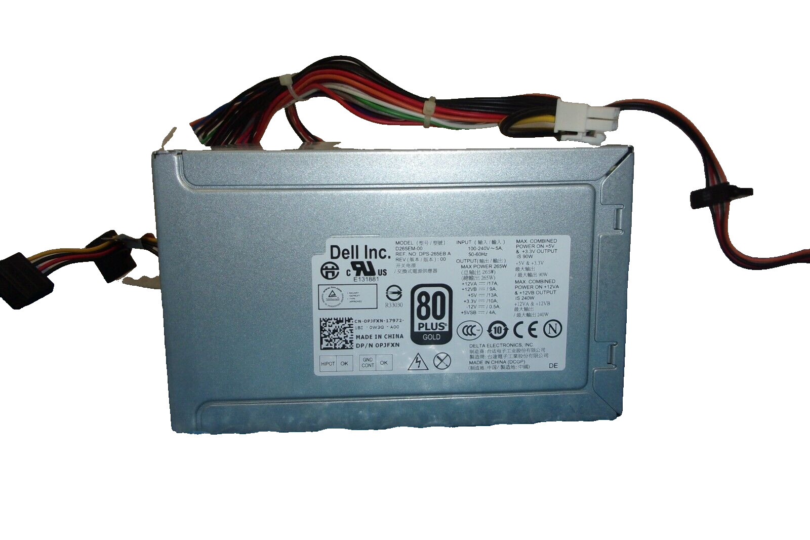 Dell Optiplex D265EM-00 265W Power Supply 0PJFXN PJFXN