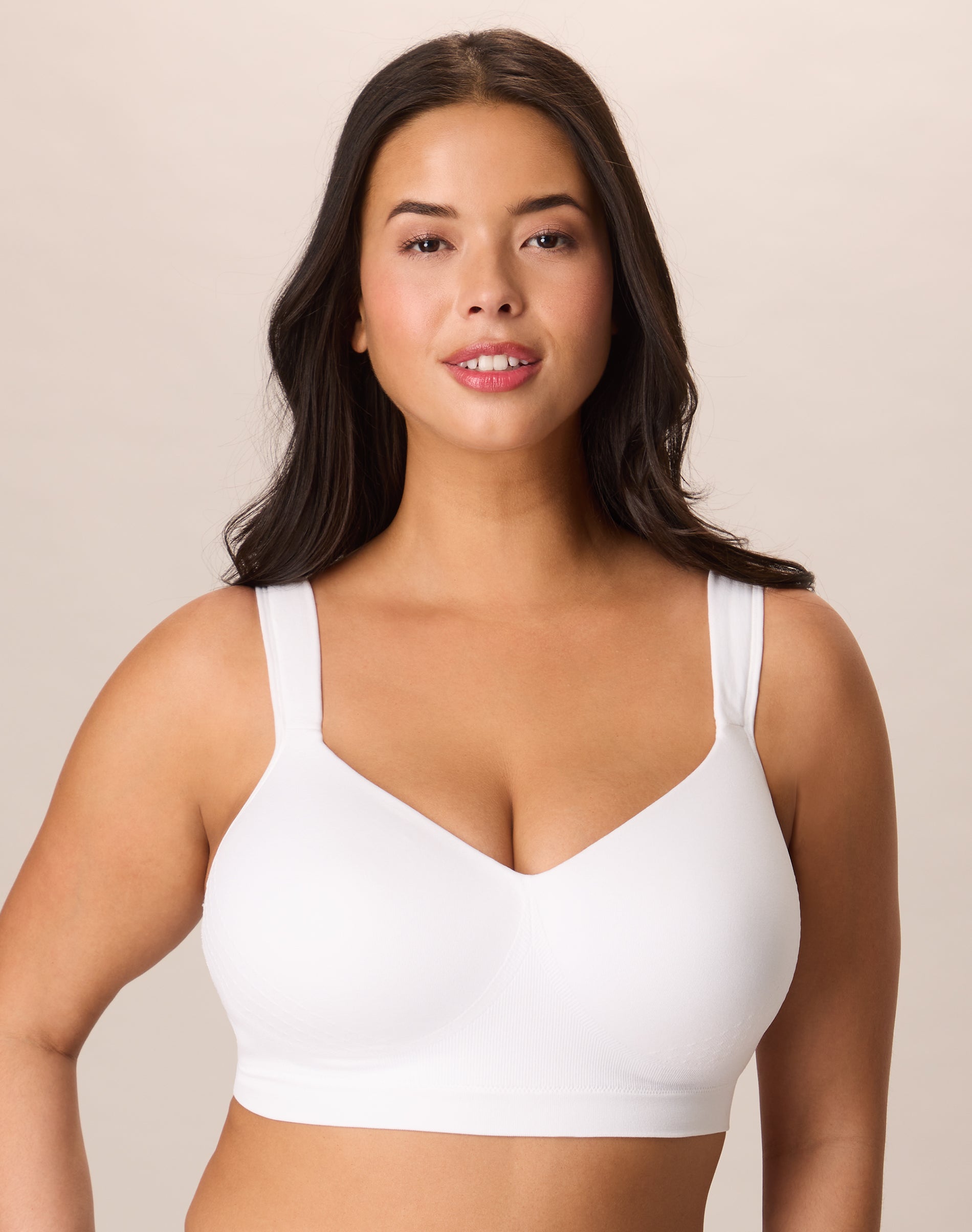 Playtex 18 Hour Ultra-Soft Support T-Shirt Wireless Bra White 38DDD Women’s