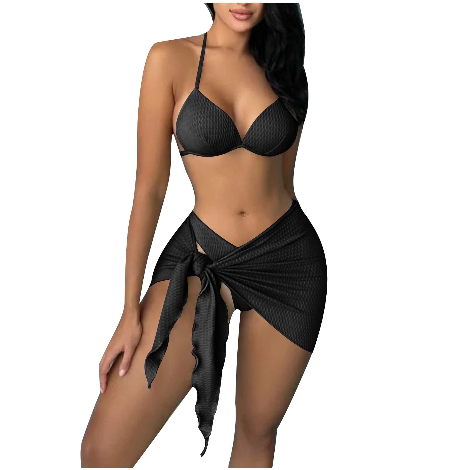 Babysbule Womens Bikini Sets Swimsuits Women’s Swimwear Three-Piece Summer Bikini Sets