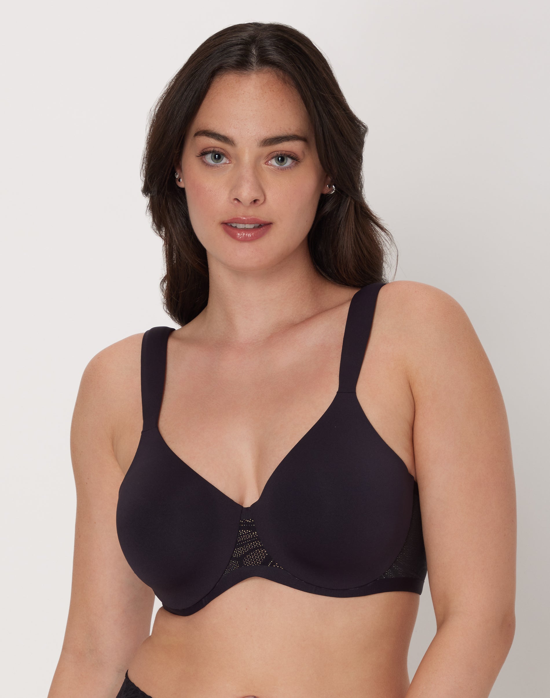 Bali’s Coolest Smoothing Underwire T-Shirt Bra Black/Almond 38DD Women’s