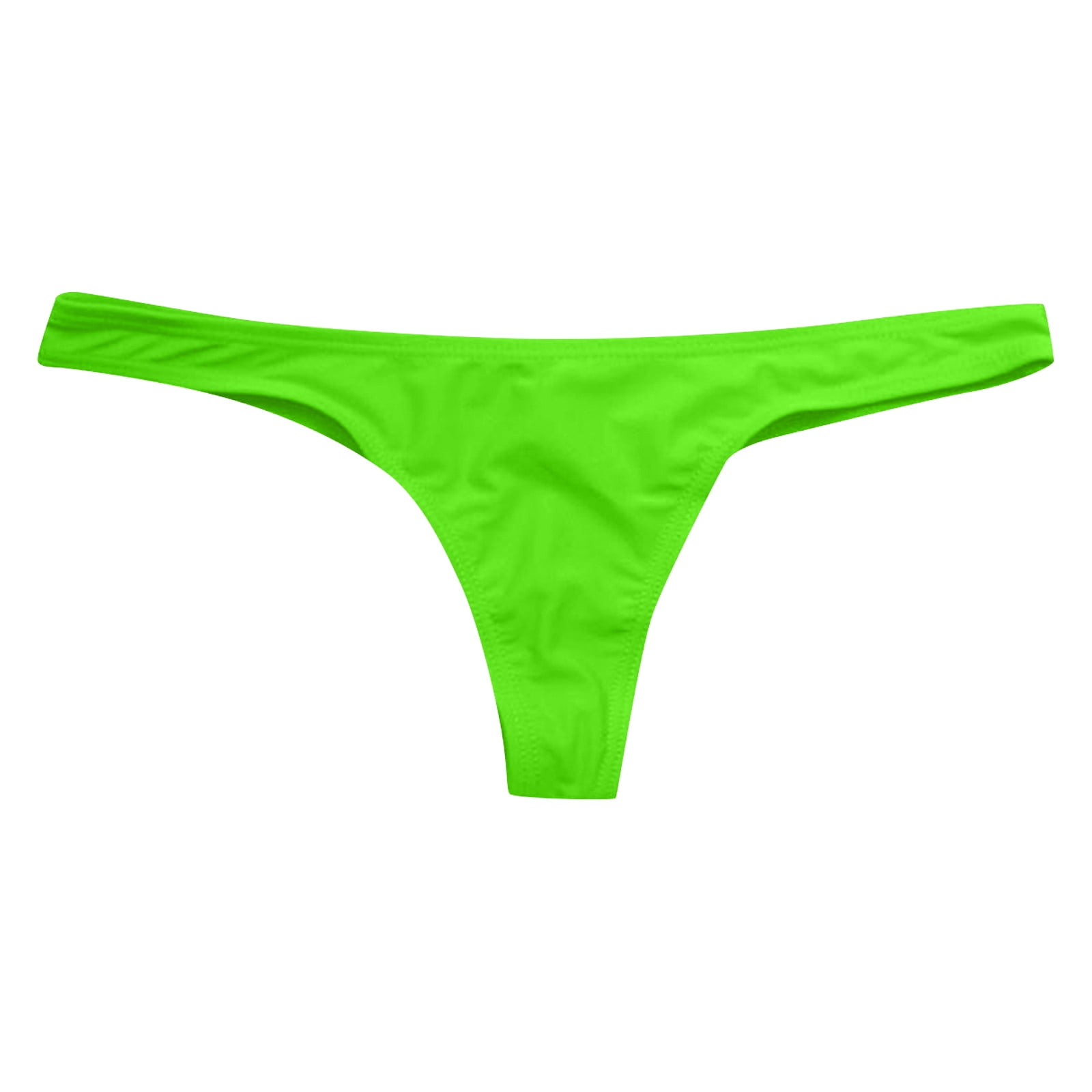 dgysar Swim Briefs,Women’s Solid Color Ruffle Thong Bikini Bottoms, Cheeky & Playful Detail for Beach or Pool. Green 5XL