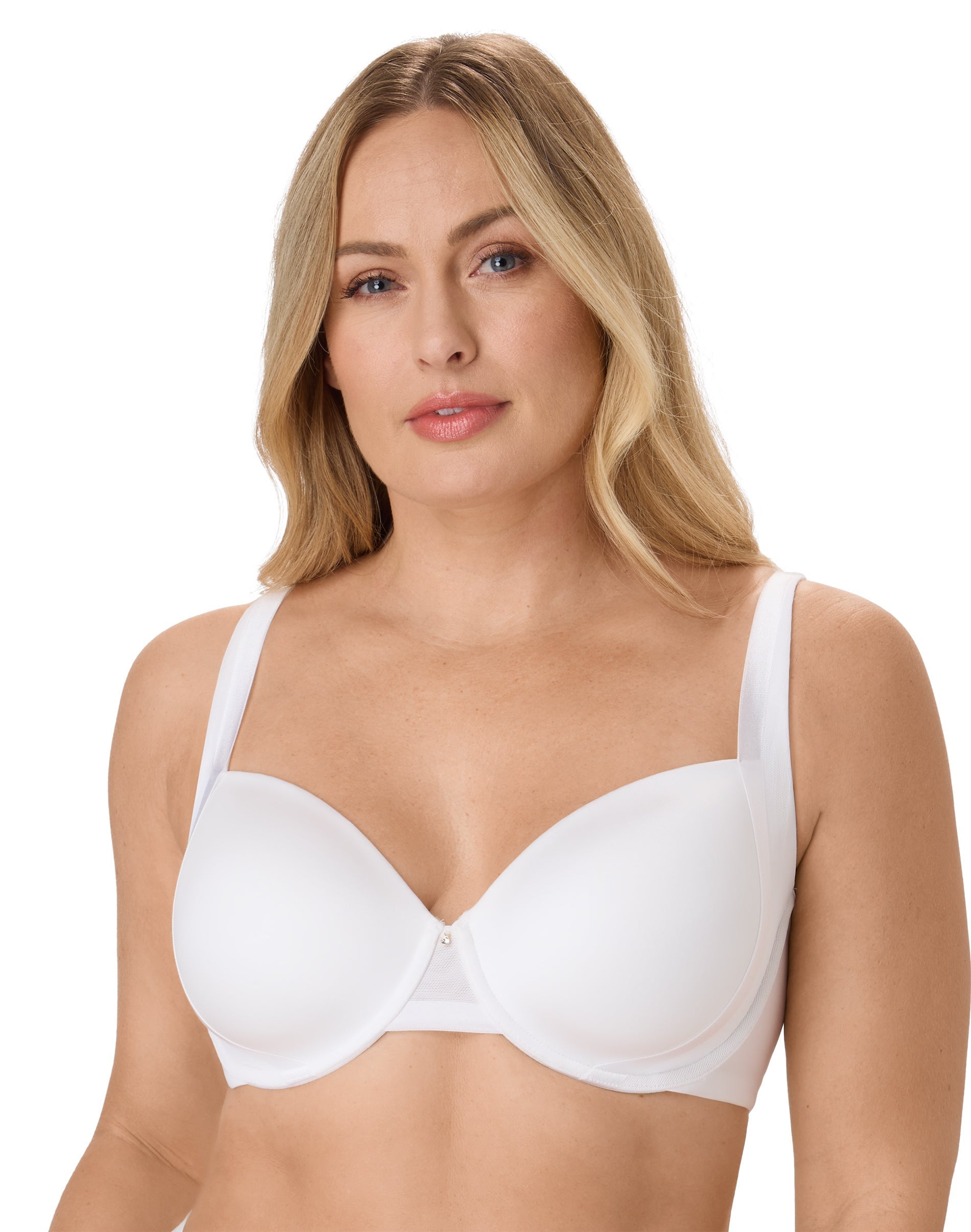 Bali Flawless Fit Women’s Underwire Bra, Full-Coverage T-Shirt White 36C