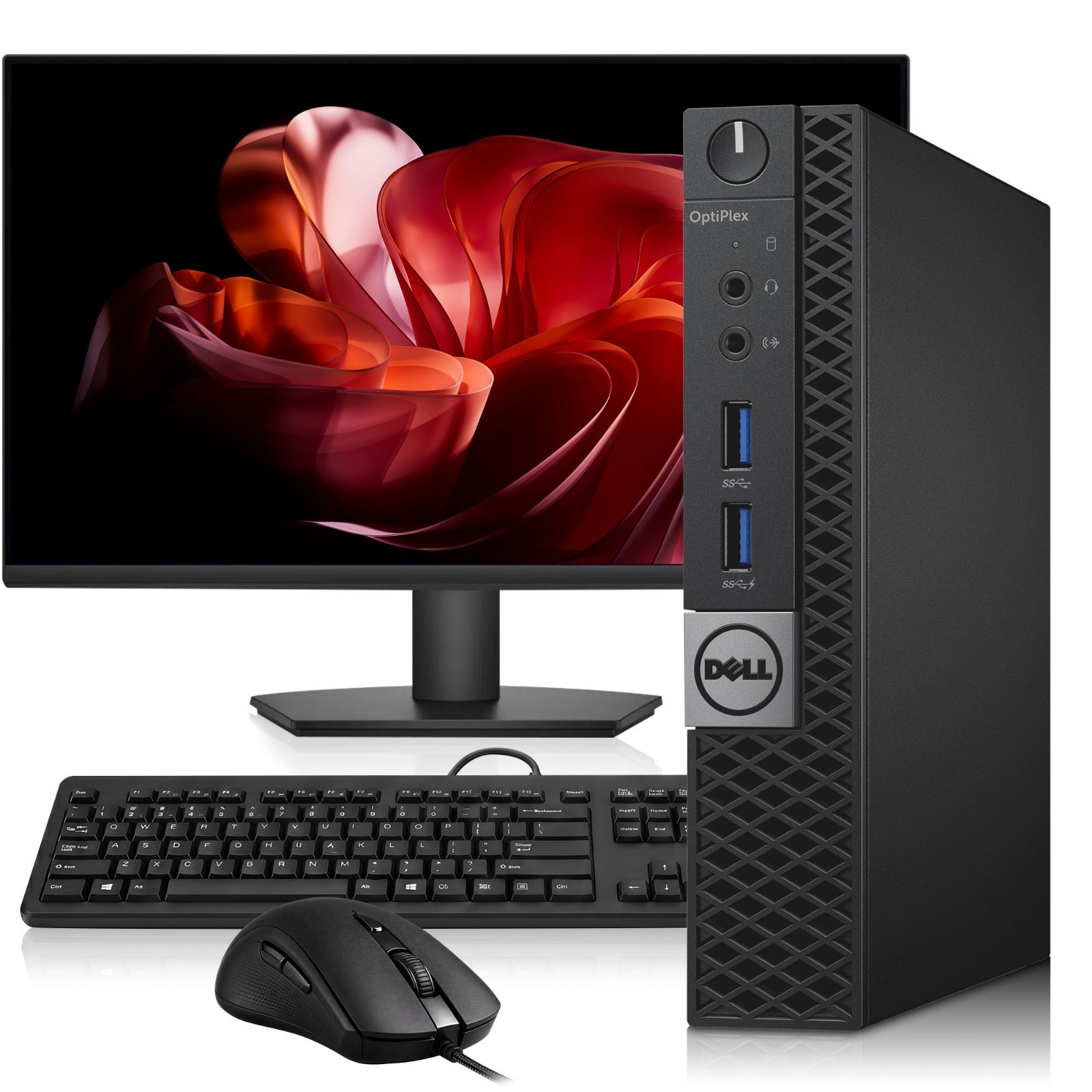 Dell 7040 Desktop Micro PC i7-6th 8GB RAM 128GB SSD 24″ LED Wi-Fi Windows 11 Pro