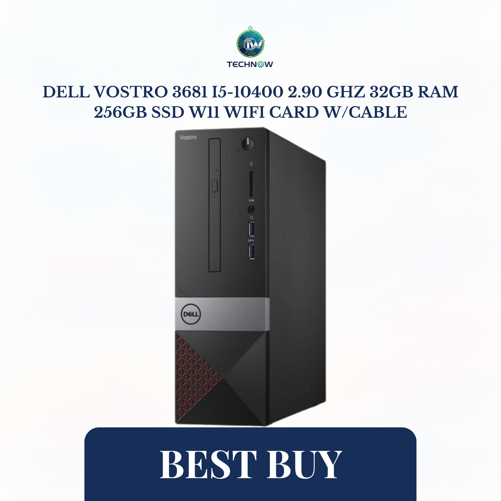 Dell Vostro 3681 i5-10400 2.90 GHz 32GB Ram 256GB SSD W11 Wifi Card w/Cable