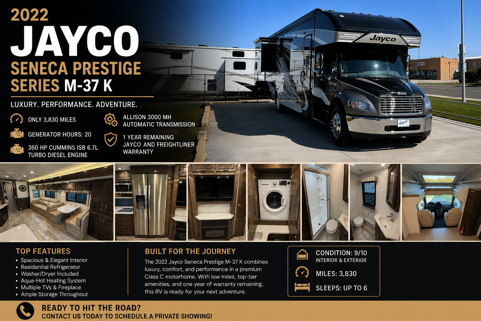 2022 Jayco SENECA PRESTIGE 37K RV Motorhome Class C