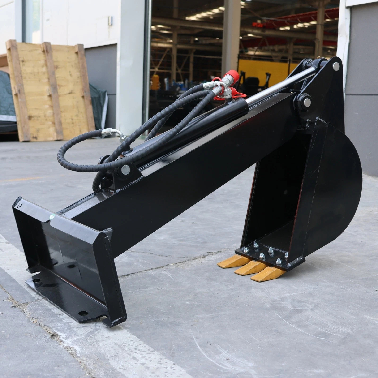 Skid Steer Hydraulic Backhoe Attachment, Quick‑Attach Digging Bucket Free Ship