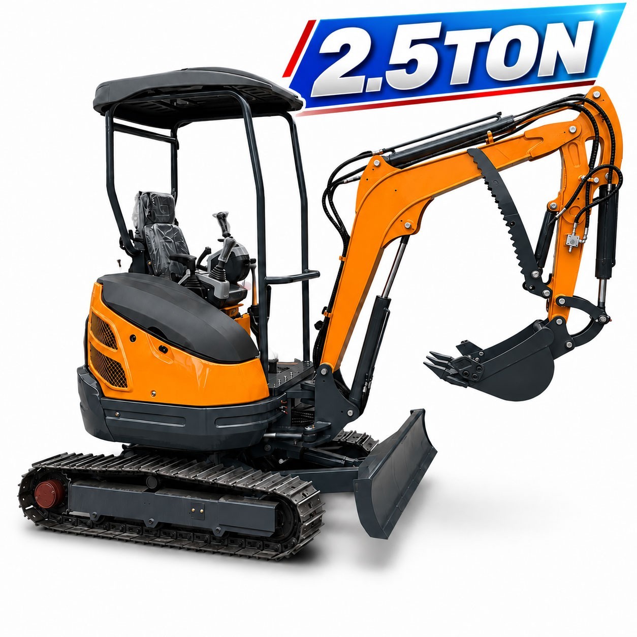 2500kg Mini Excavator Kubota D1105 Diesel Engine EPA Side Swing Hydraulic Thumb