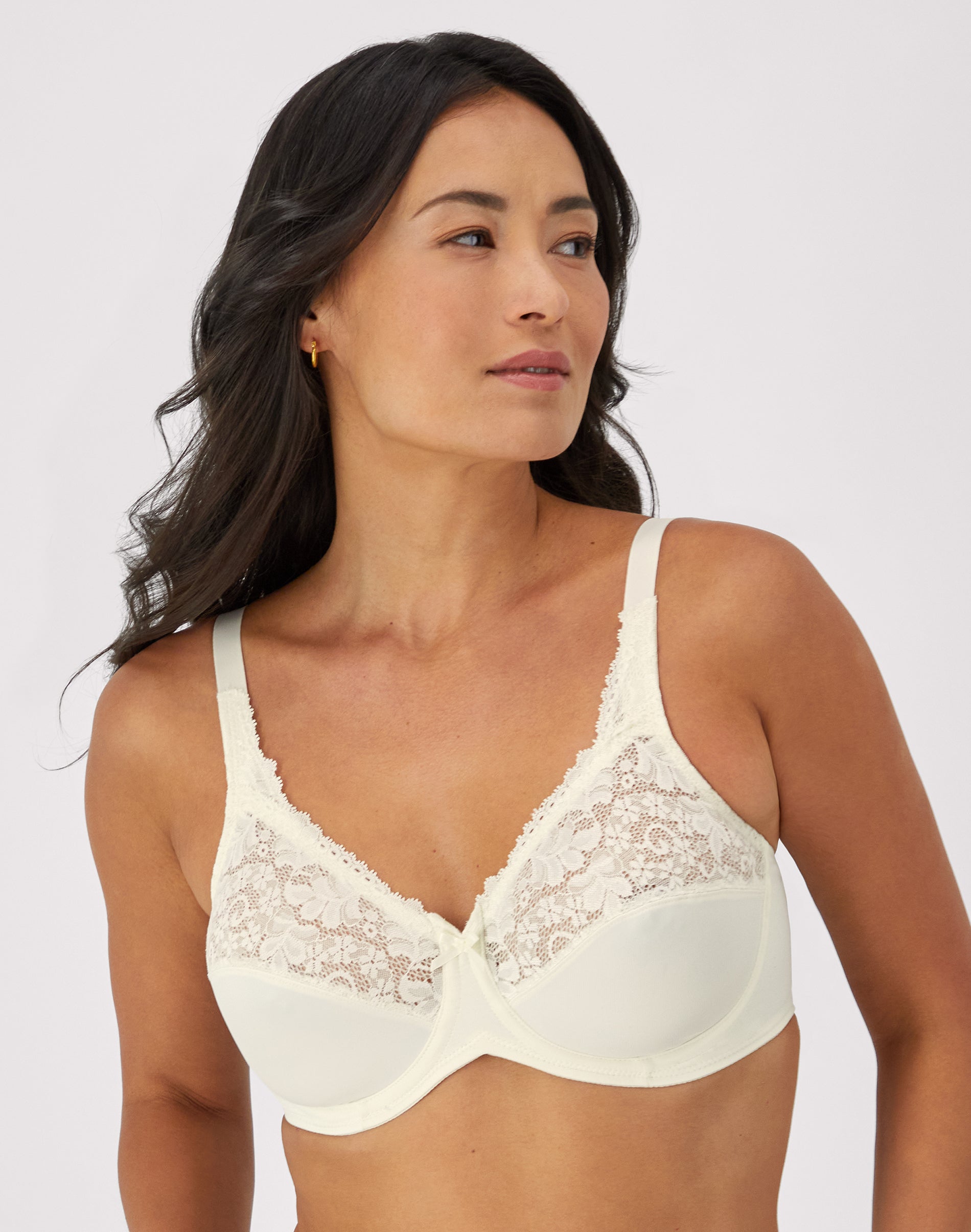Lilyette by Bali Minimizer Underwire Bra Pearl 38DD Women’s