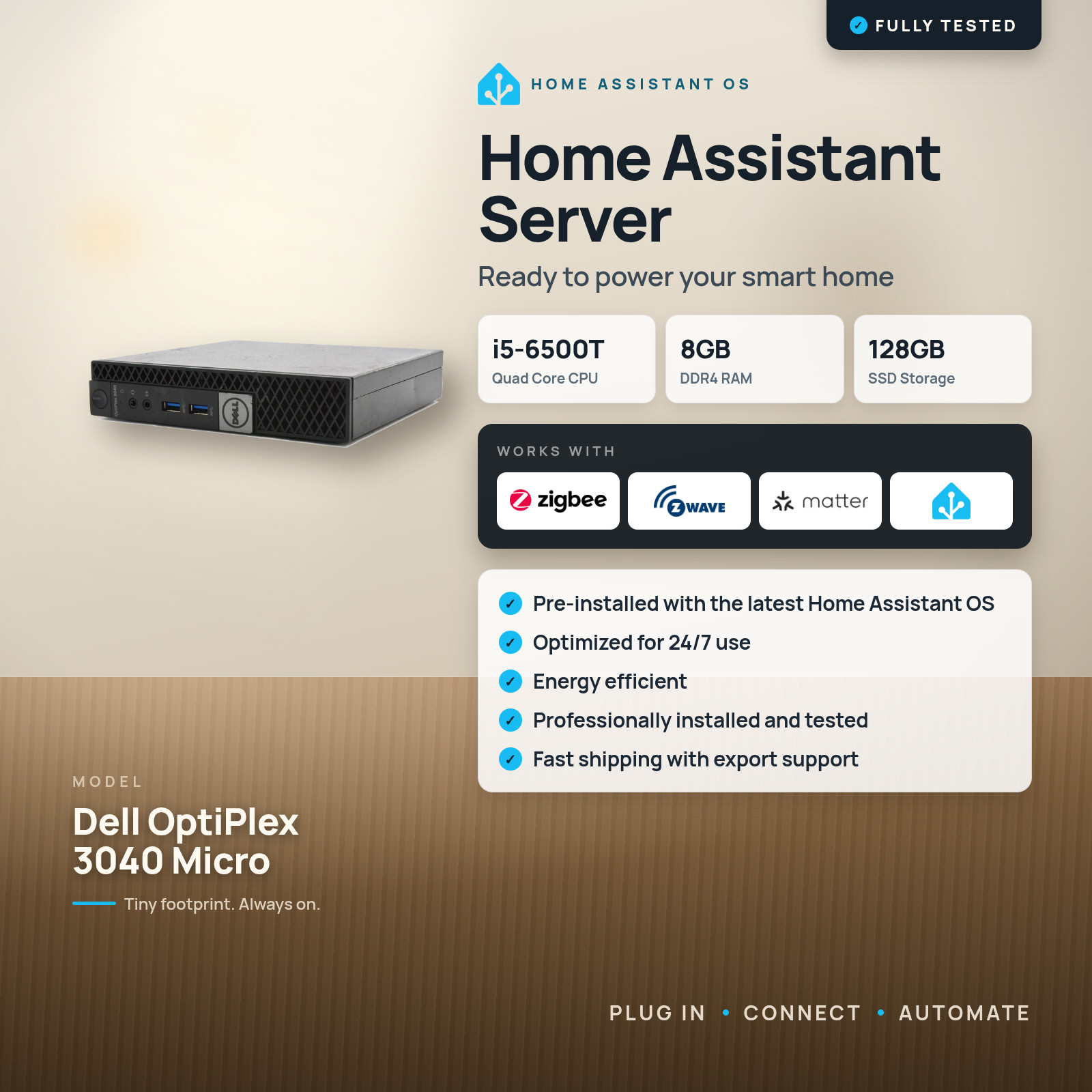 Home Assistant OS Server | 8GB RAM | 128GB SSD | Intel Quad-Core | Dell OptiPlex