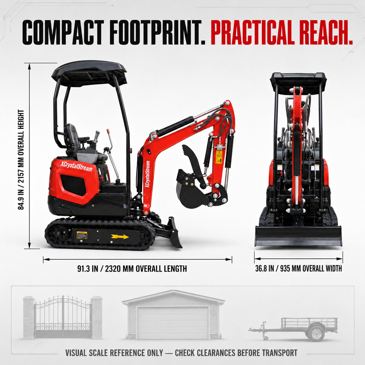 X-ultimate XIV1.4 Ton Digger 13.5hp Gas Tracked Crawler B&S EPA Engine Excavator