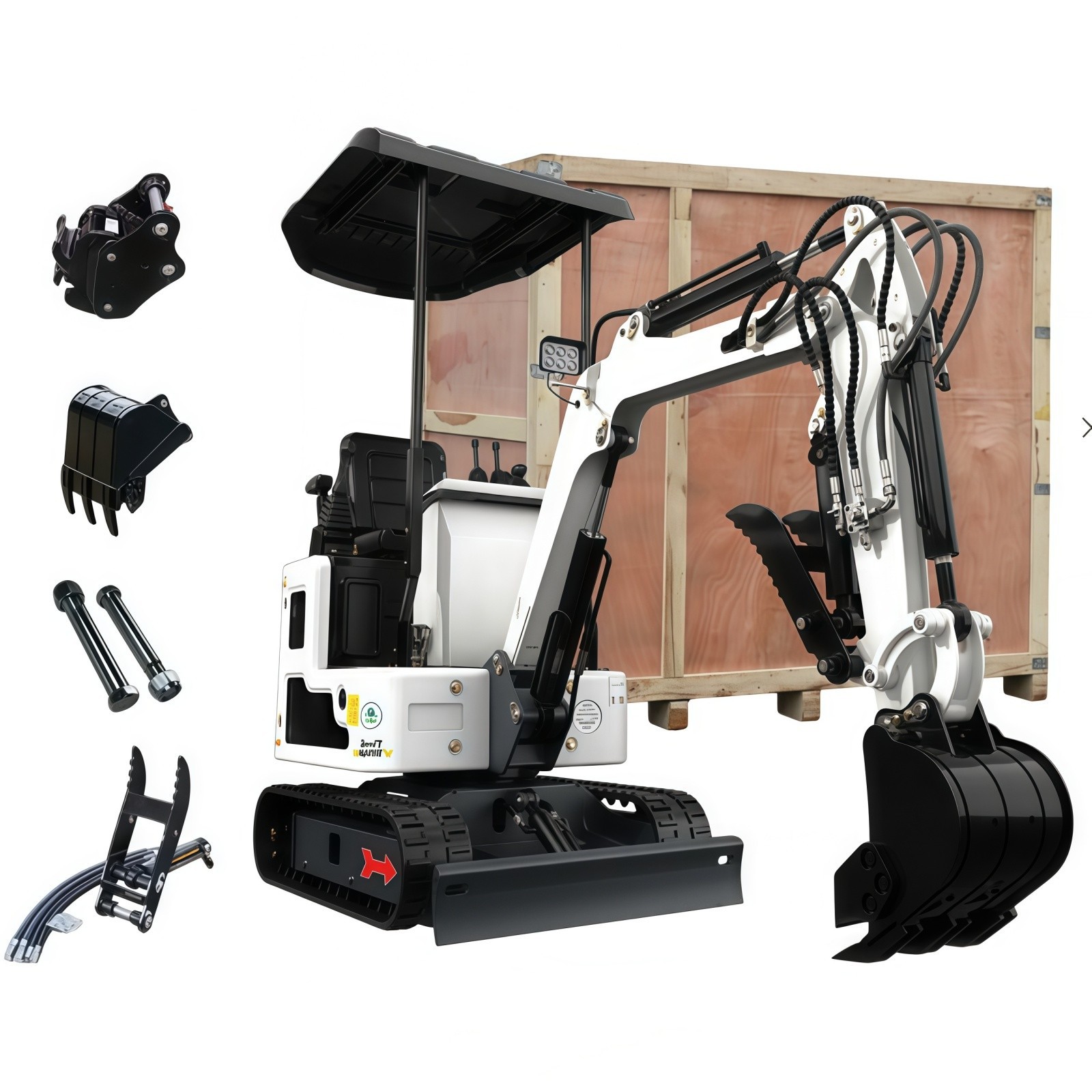 Mini Excavator 1.2Ton 13.5HP B&S Engine W/Hydraulic Thumb Bucket Quick Hitch EPA