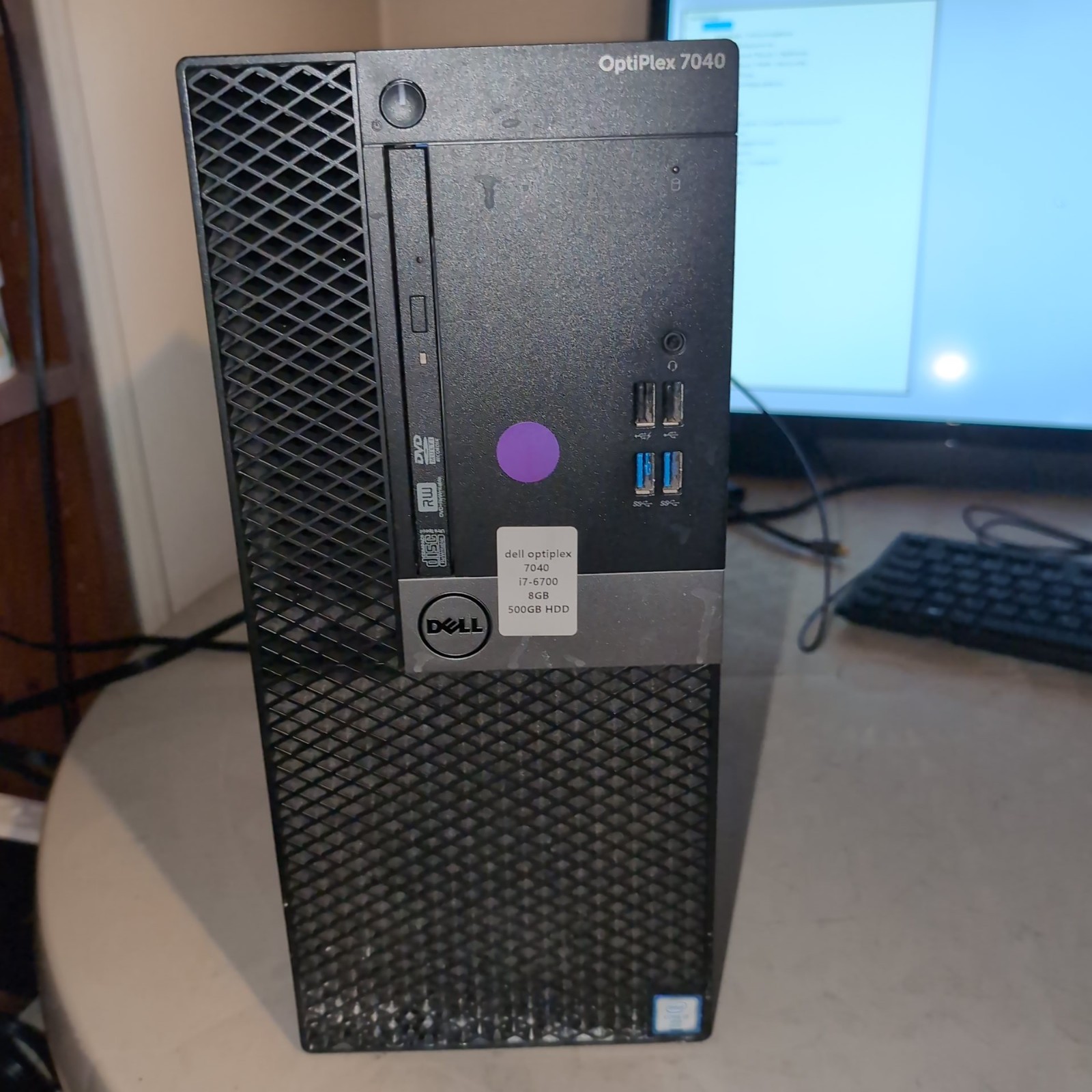 Dell OptiPlex 7040 MT Intel Core i7-6700 3.40GHz, 8GB, 500GB HDD, No OS