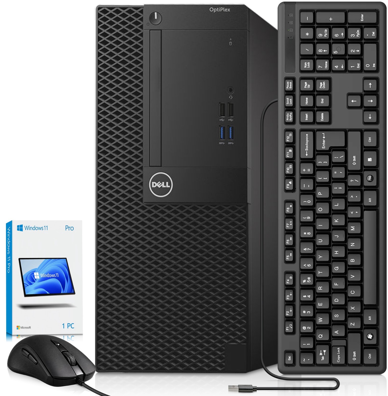 Dell 3050 Desktop Tower PC i7-6th 16GB RAM 1TB SSD Built-in Wi-Fi Windows 11 Pro