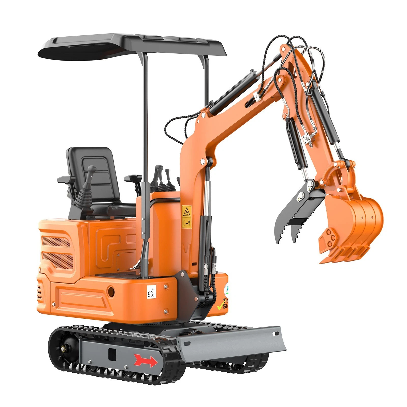 1 Ton 13.5HP B&S Mini Excavator Crawler Tracked Hydraulic Pilot Gas NJ Pick Up
