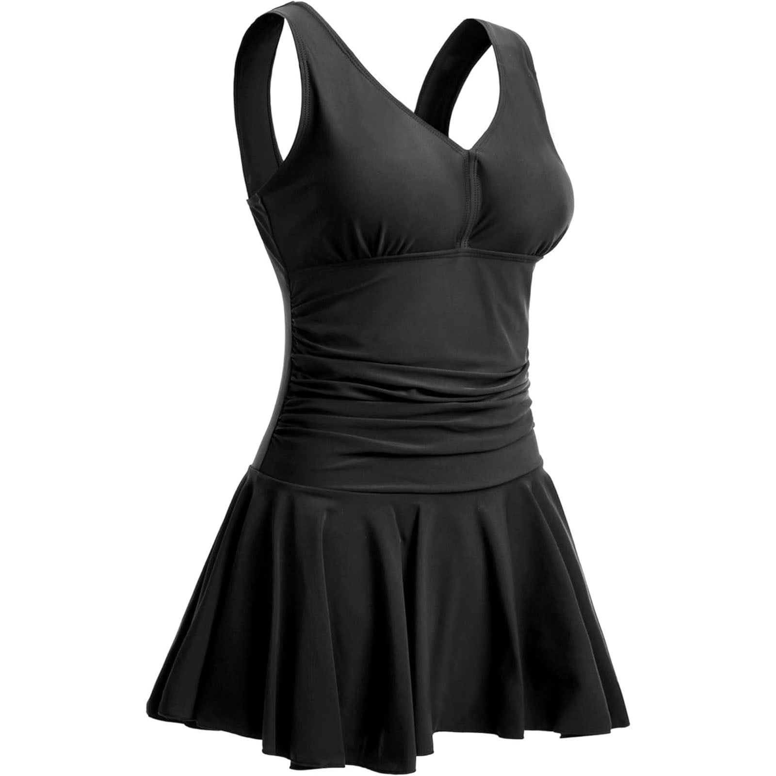 Jsaierl Womens 2 Piece Tankini Swimsuits Tummy Control Casual Cute Print Push Up Swimwear Conservative Tankini Tops with Boyshorts Tankini Bathing Suits M-4XL