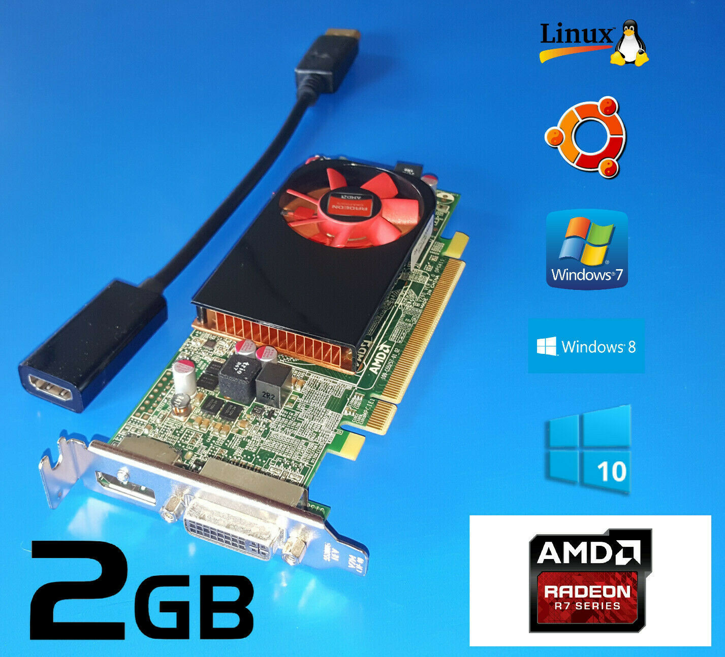 Dell Optiplex 580 740 745 755 760 780 790 960 980 990 SFF DT 2GB Video Card