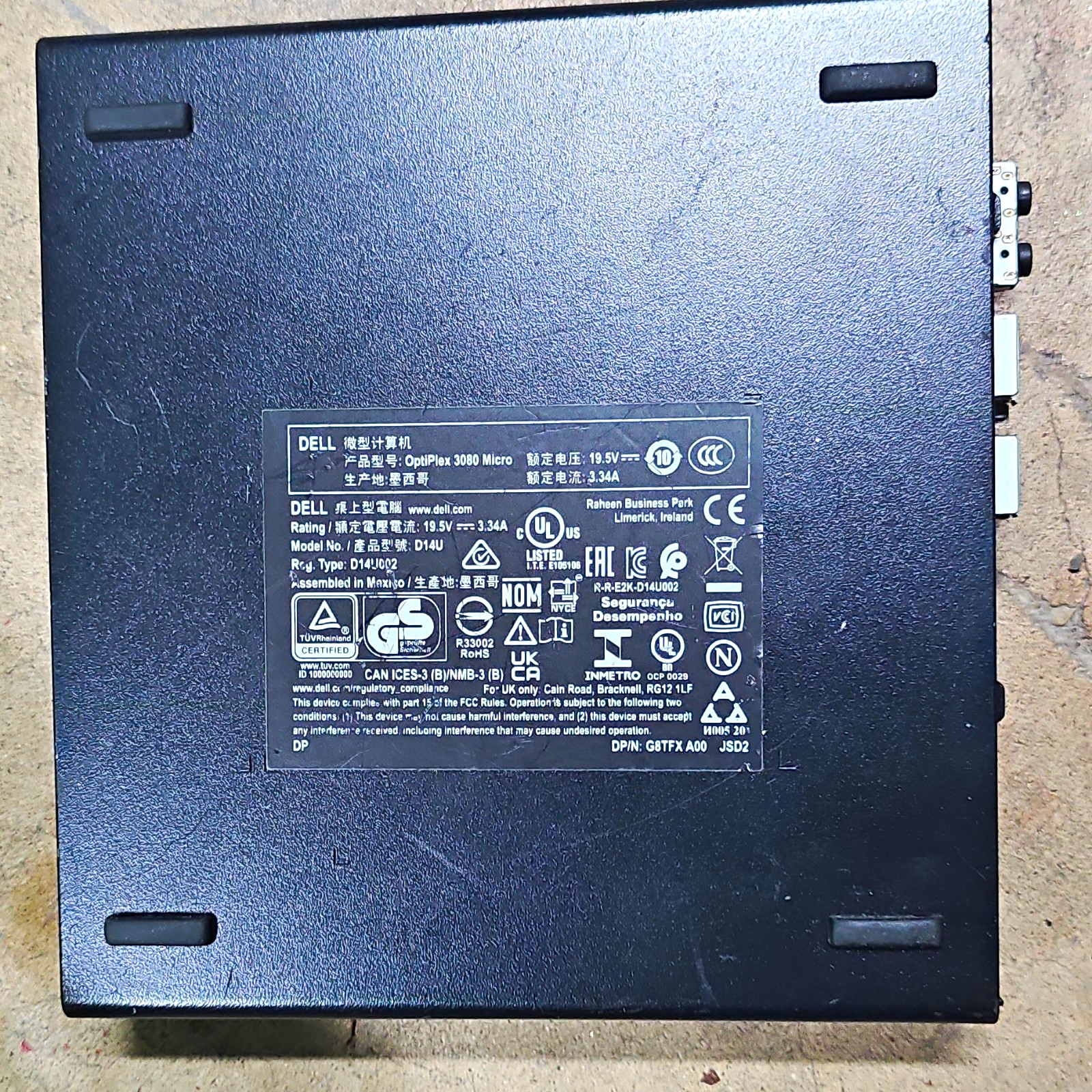 Dell OptiPlex 3080 Micro Thin Client Intel Core i5 Wired Ethernet HDMI DP
