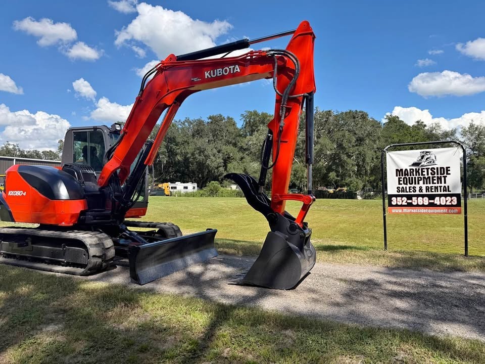 2023 KUBOTA KX080-4 EXCAVATOR – CAB – THUMB – ANGLE BLADE!