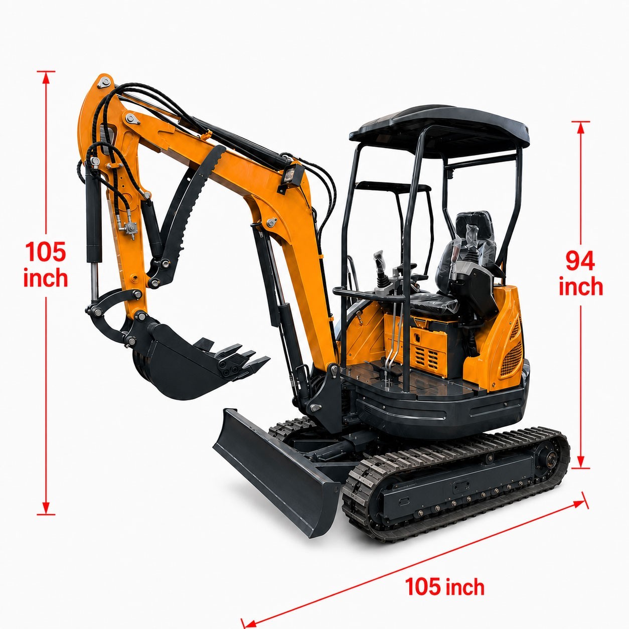 2.5T Mini Excavator Kubota D1105 Diesel Engine Side Swing Hydrau Thumb US Stock