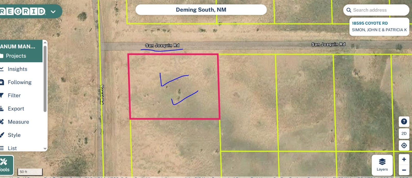 No Reserve. Luna County, New Mexico.  Beautiful Land 0.52 Acres  Ranch