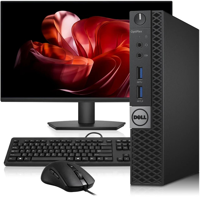 Dell Optiplex 7040 Desktop Micro Intel i5-6500T 8GB RAM 128GB SSD 24in