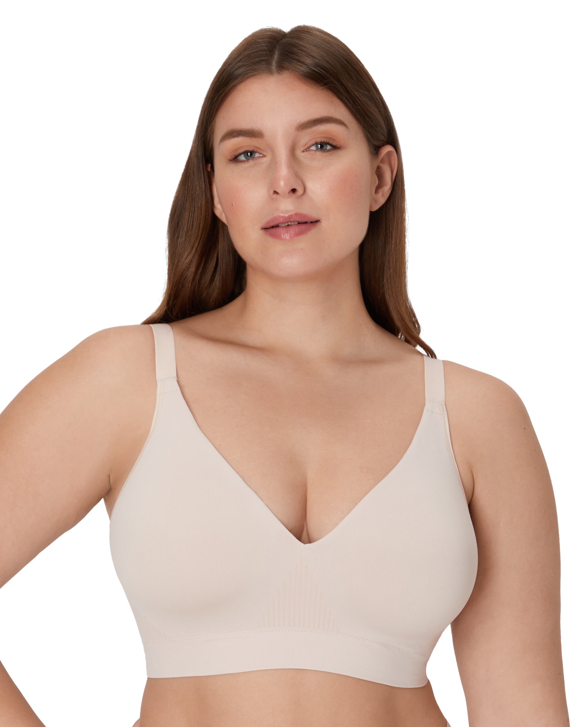 Bali Comfort Revolution Modern Seamless Wirefree Bra Sandshell 3XL Women’s