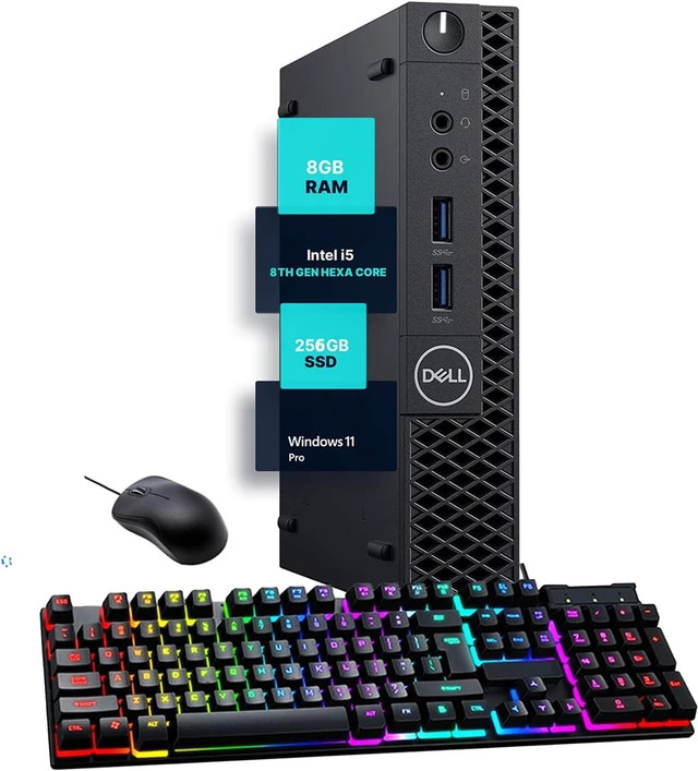 Dell OptiPlex 3070 Mini Form Factor Desktop Core i3-9100T 8GB DDR4 256GB SSD