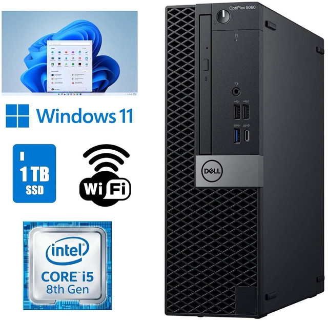 Dell OptiPlex 5060 SFF Core i5-8500 Desktop 16GB RAM 512GB SSD W11 Pro