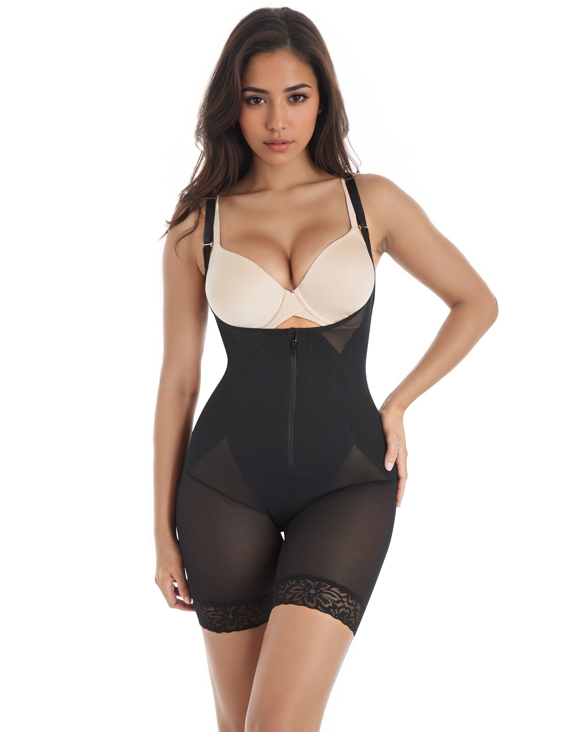 Maidenform Voluptuosa Shapewear Bodysuit with Tummy Control, Wear Your Own Bra for Women, Faja Body Shaper Black 2XL