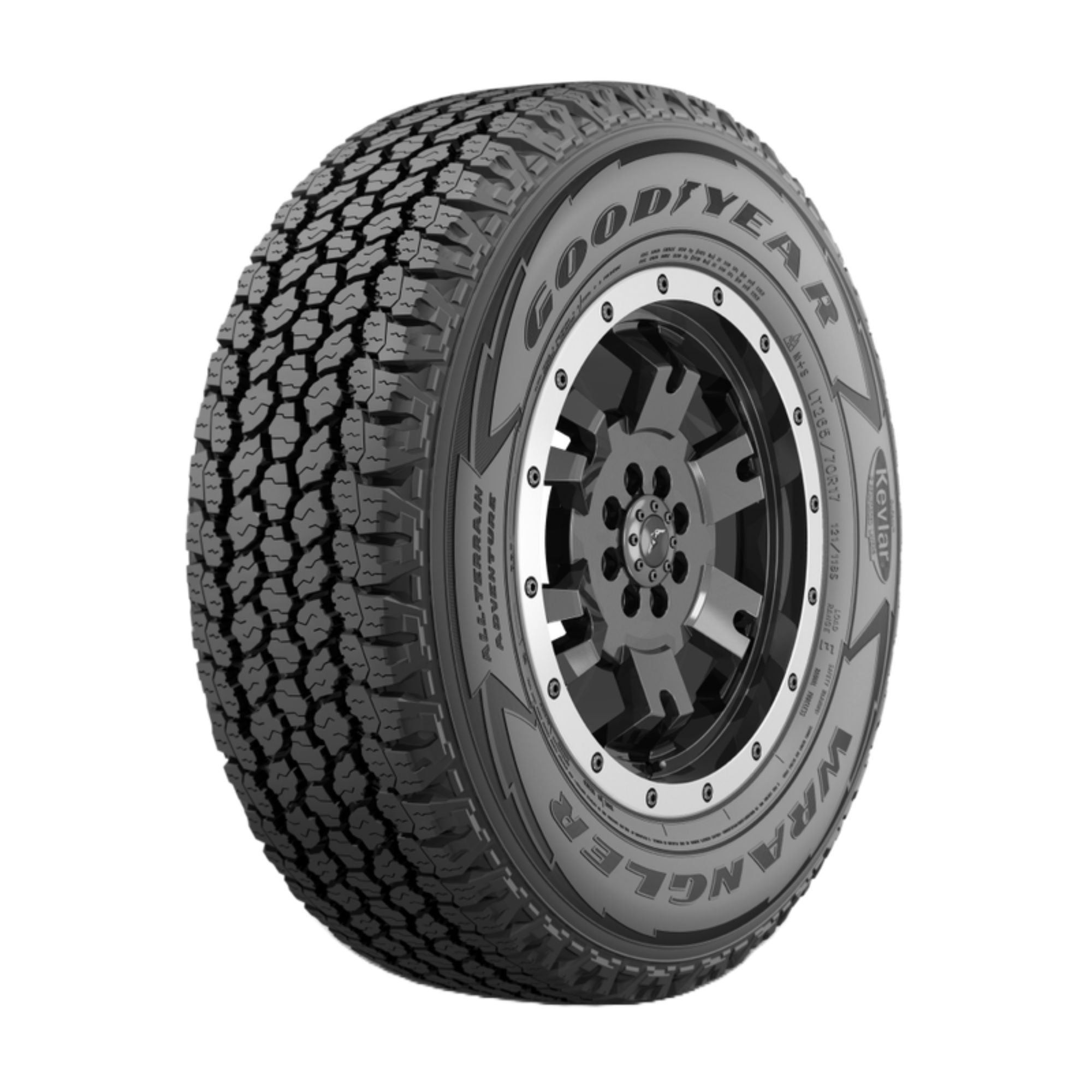 Goodyear Wrangler All-Terrain Adventure with Kevlar All Terrain 265/65R17 112T Light Truck Tire