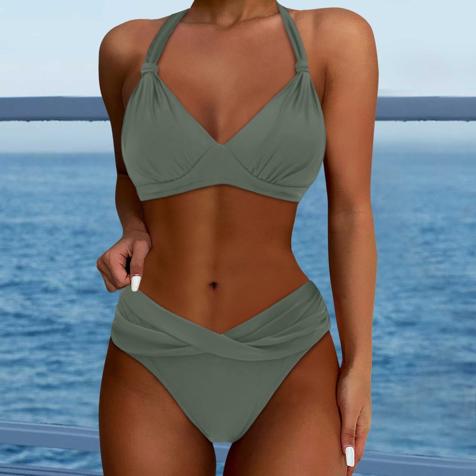 Womens Bikini Sets Two Piece Push Up Bikini Set Swimsuit Swimwear Bathing Suit L