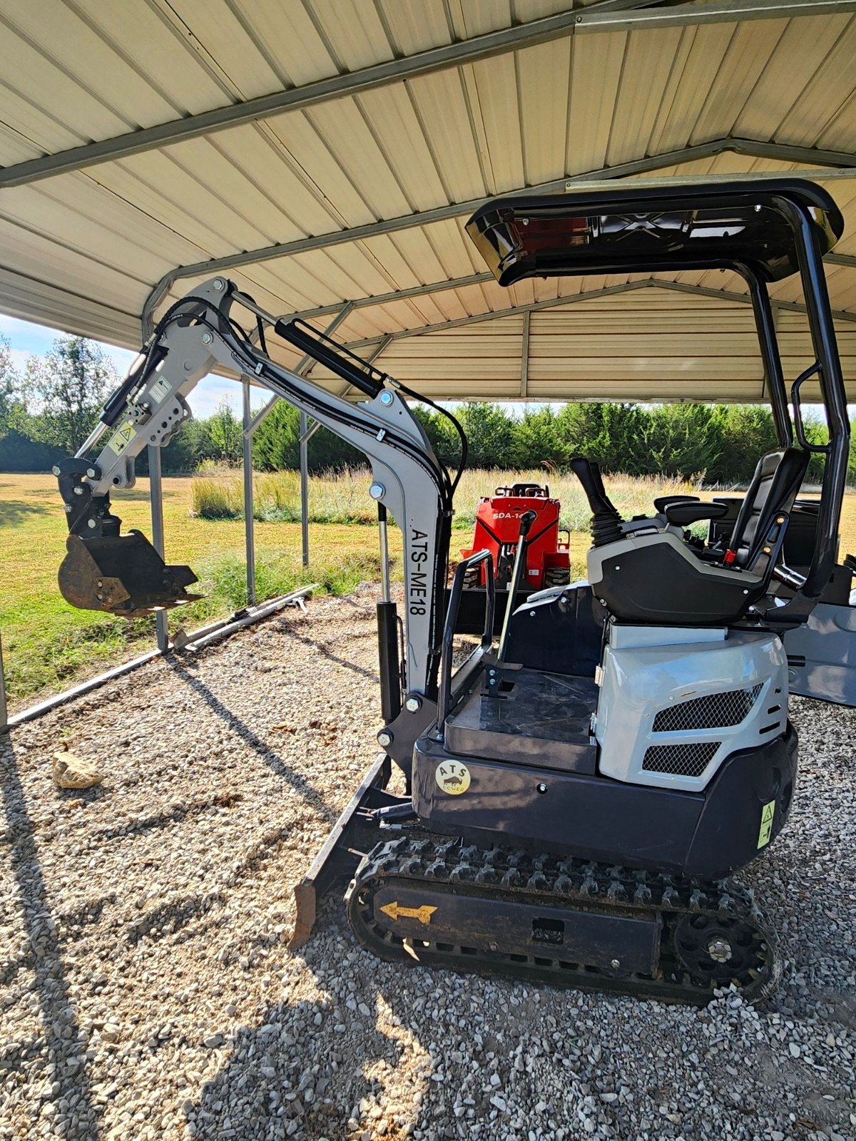 ATS ME18 2021 Mini Excavator 6.5 Hours Tracked w/ Boom & Bucket Gray/Black