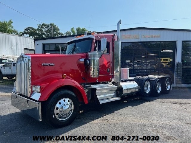 2006 Kenworth W900 Tri-Axle Day Cab CAT Truck 867620 Miles Red Manual